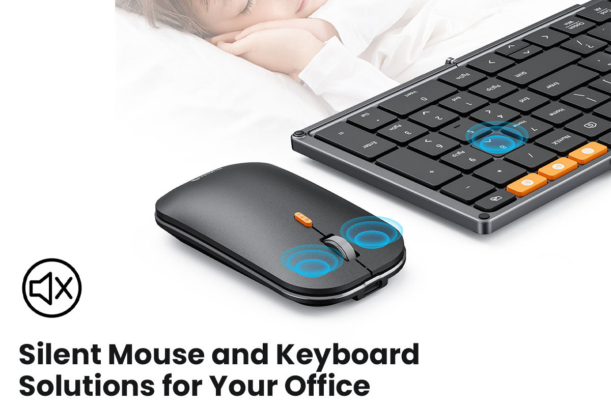 A silent mouse and keyboard for a quiet office.