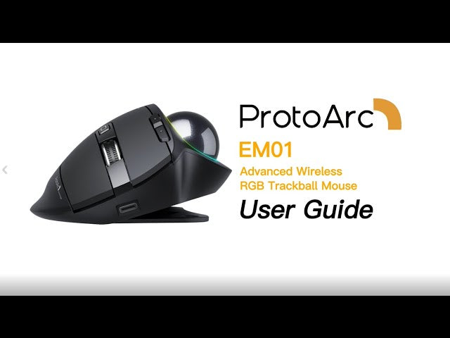 How to use EM01 Wireless RGB Trackball Mouse
