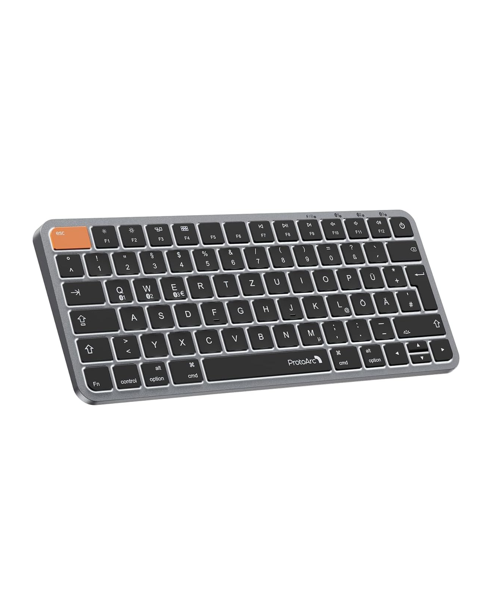 K90-A Compact Backlit Bluetooth Keyboard for Mac (DE Layout)