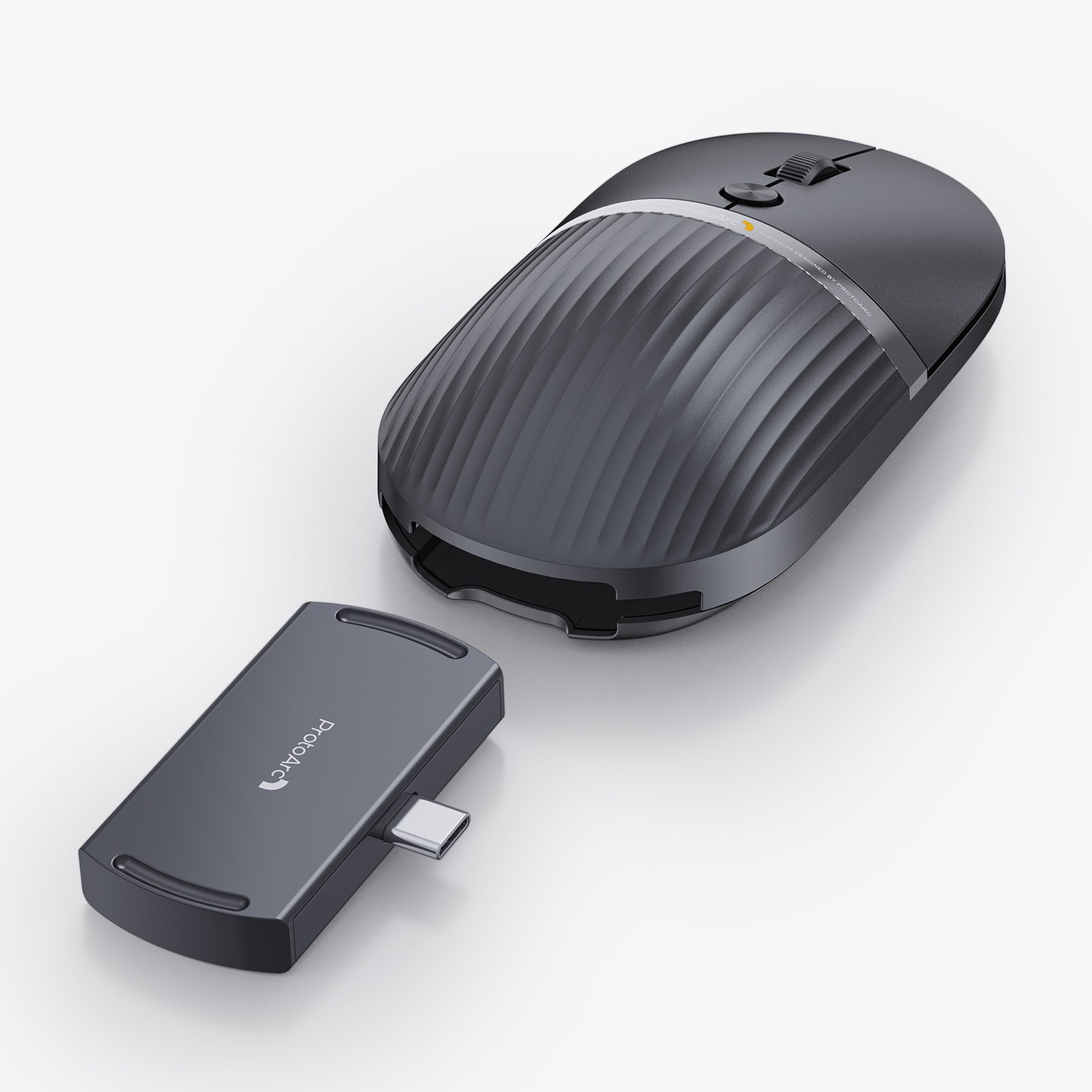 Wireless 1 2 Mouse Hub ProtoArc® in Rechargeable