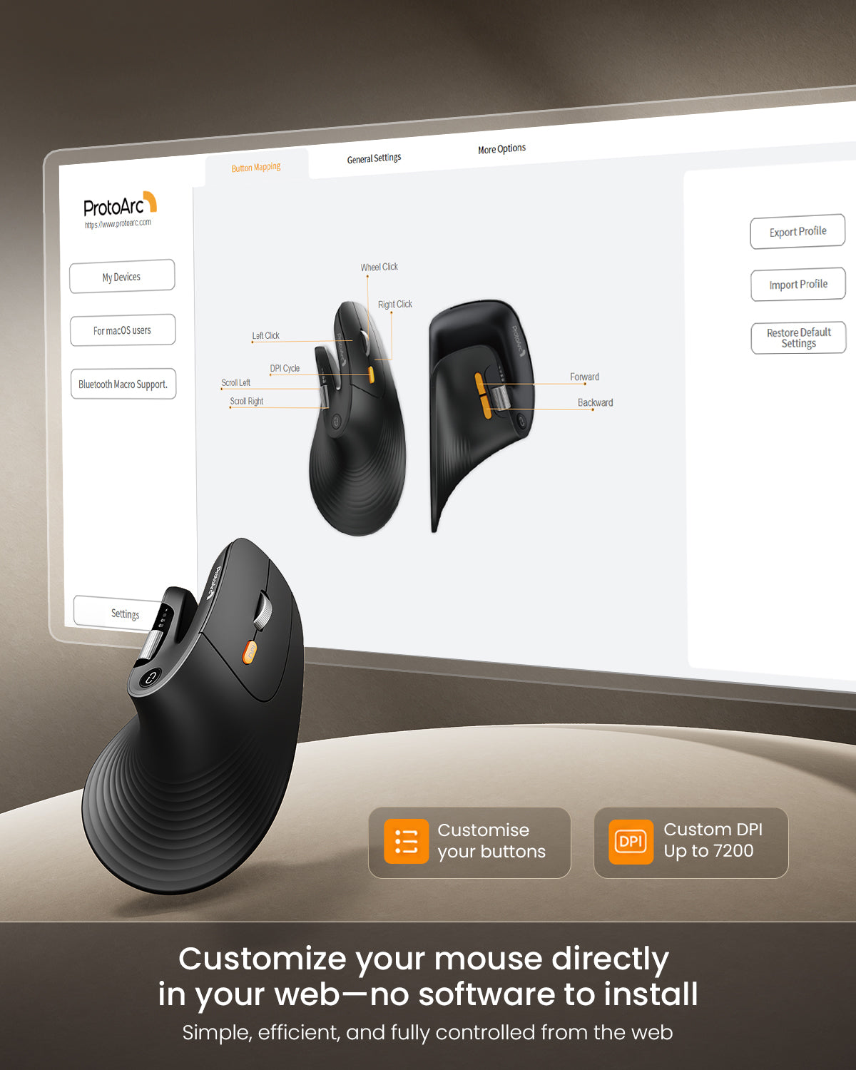 EM11 Pro Ergonomic Vertical Mouse