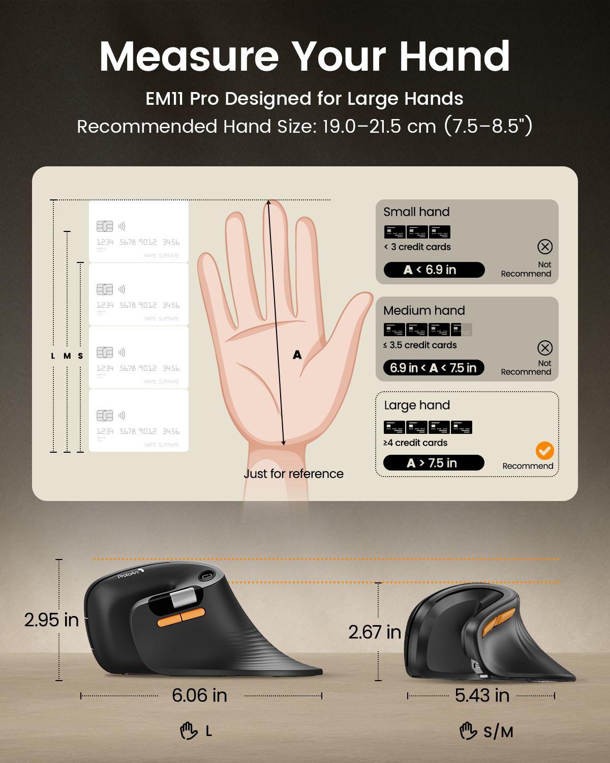 Mouse Ergonomico EM11 PRO a Scorrimento Veloce (Copia)