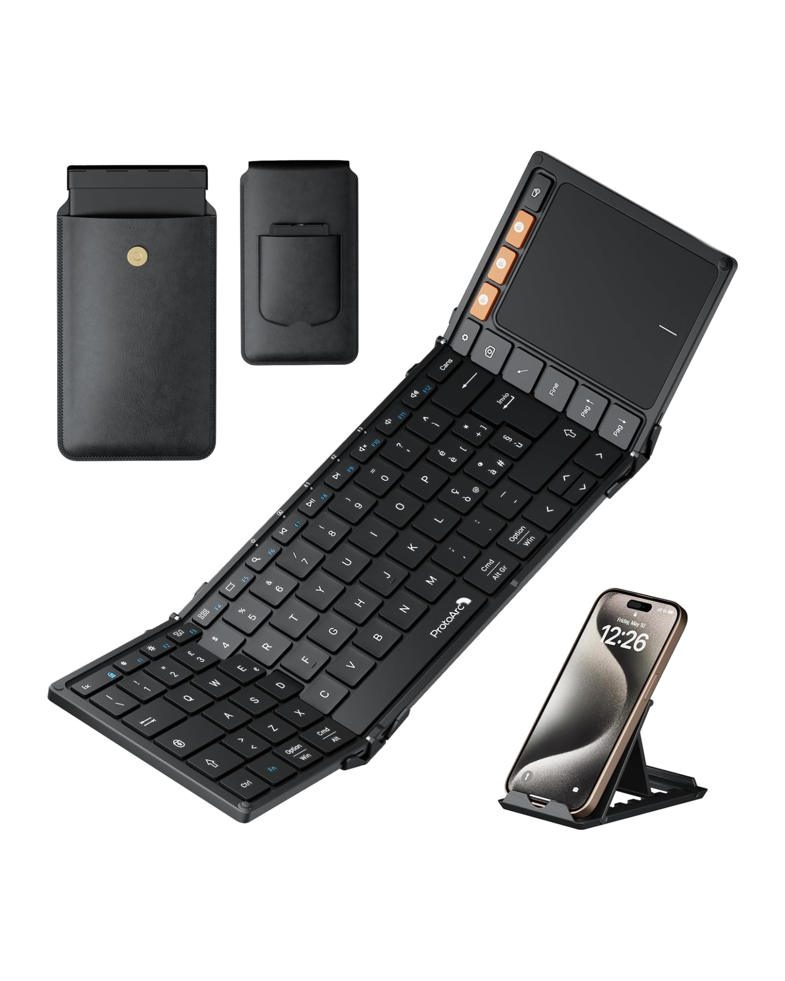 Tastiera Pieghevole XK01 TP con Touchpad (Layout IT)
