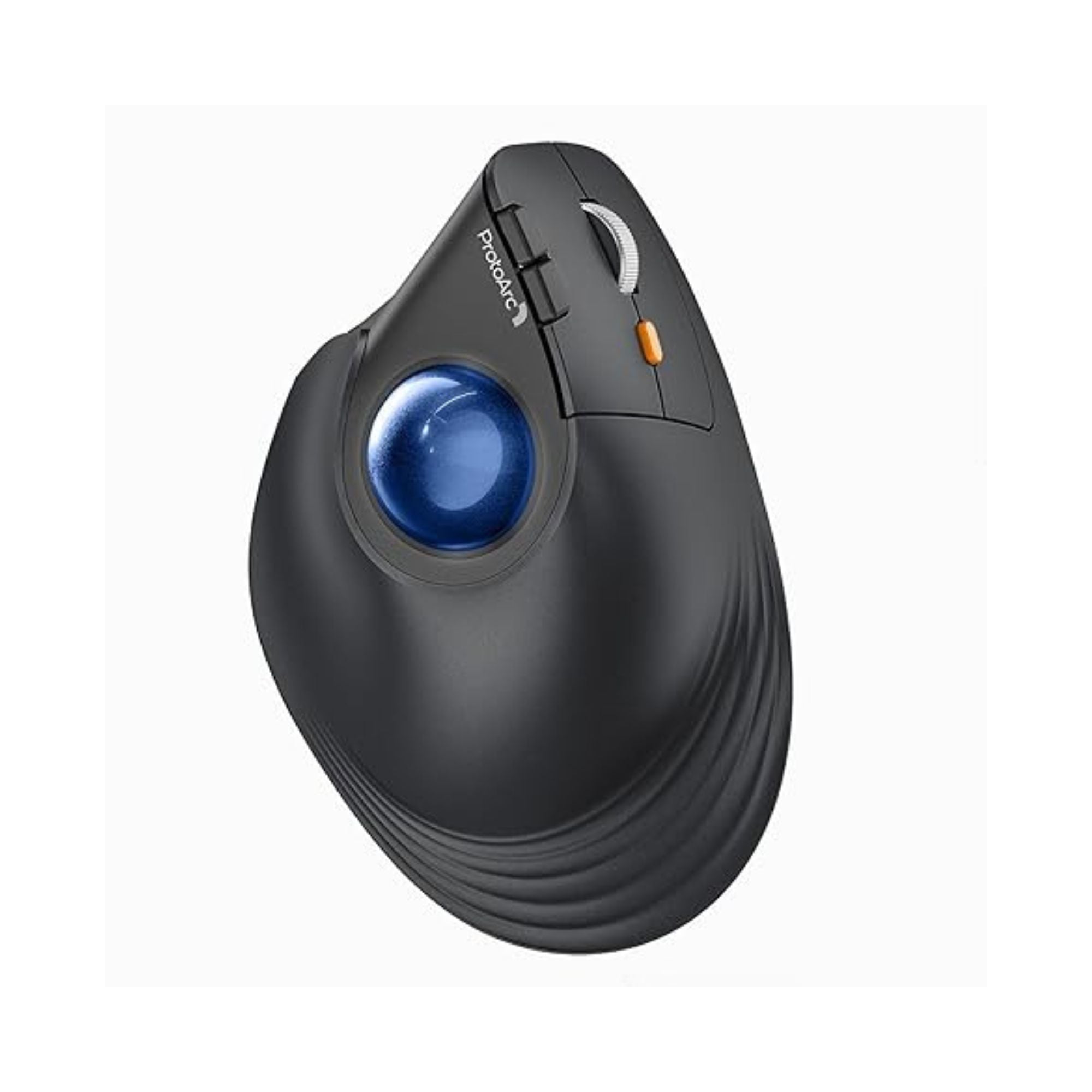 ProtoArc EM05 NL ergonomic vertical wireless trackball mouse with blue ball and scroll wheel