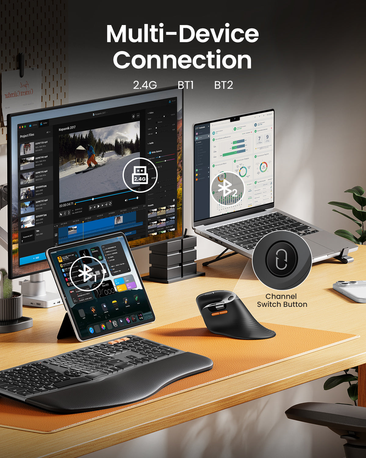 EM11 Pro Ergonomic Vertical Mouse