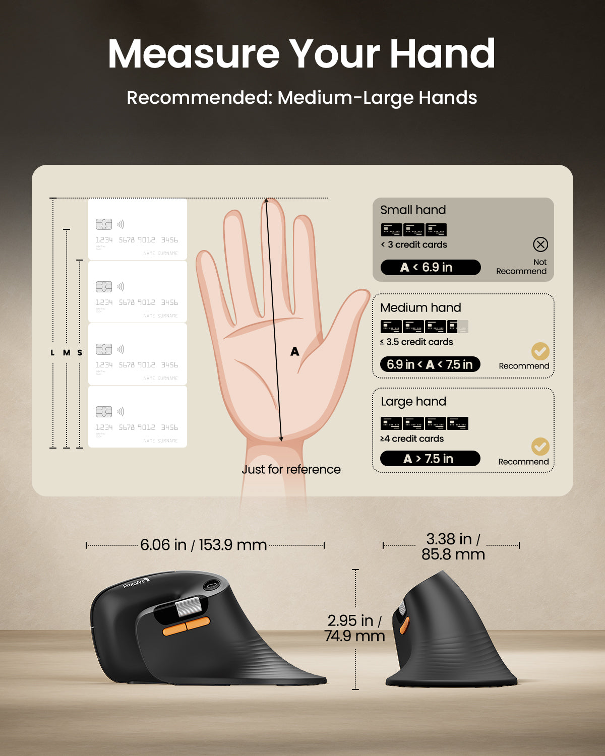 EM11 Pro Ergonomic Vertical Mouse