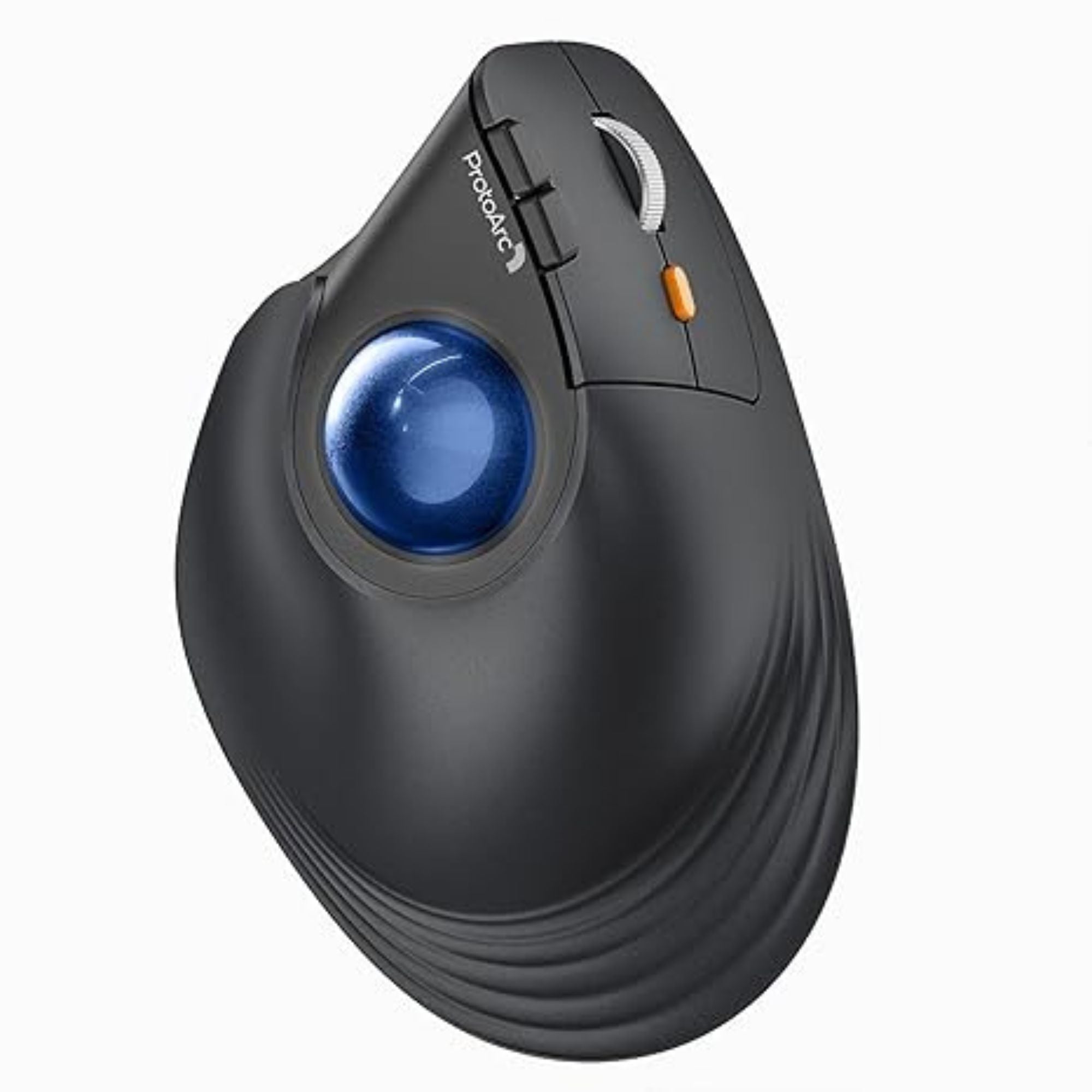 EM05 NL Ergonomic Vertical Wireless Trackball Mouse - Black with Blue Trackball