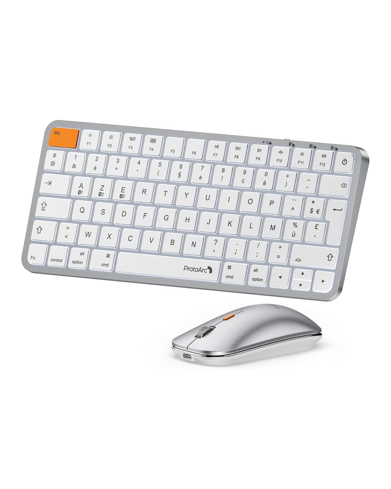 Clavier et souris Bluetooth rétroéclairés KM90-A pour Mac ( disposition française )