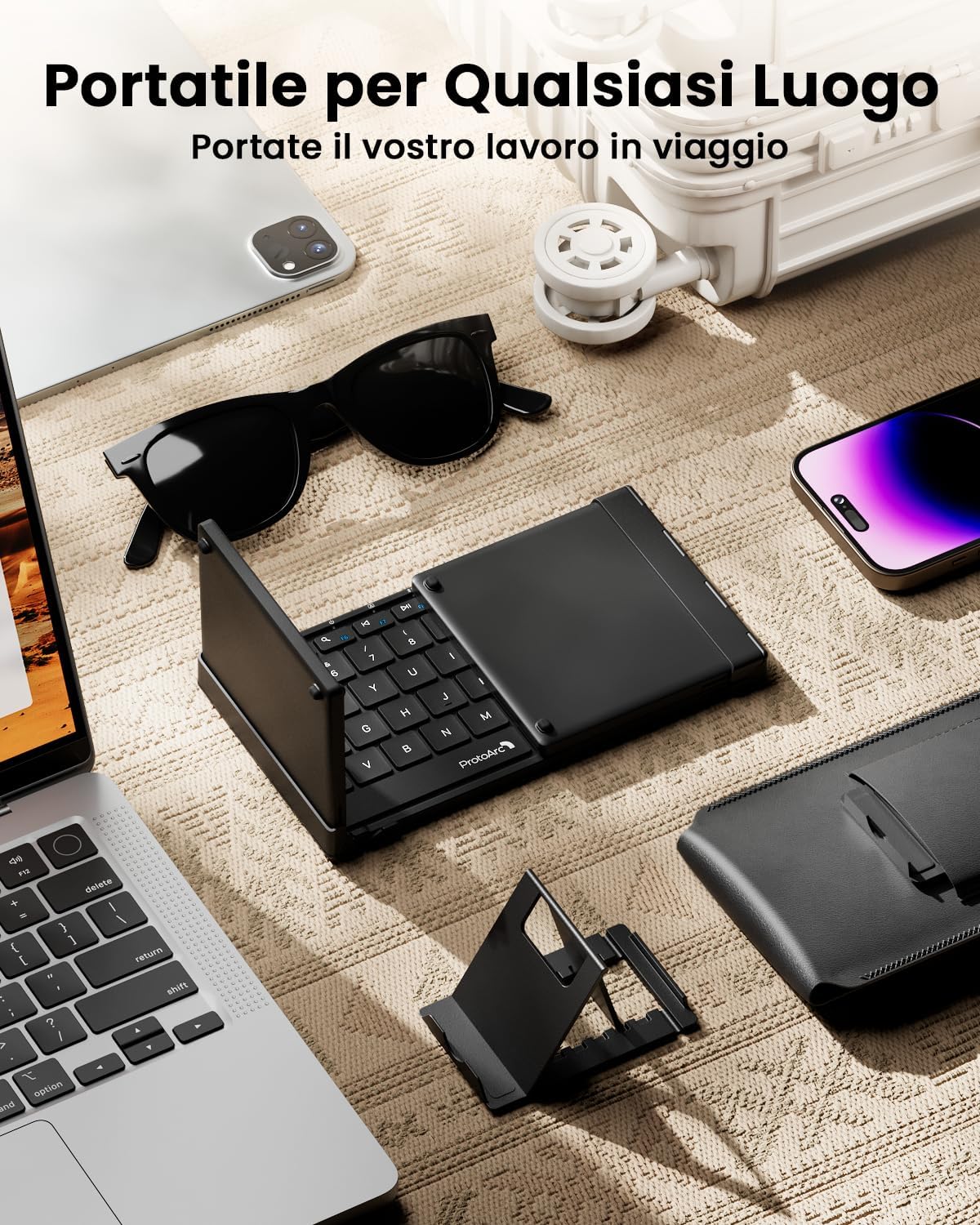 Tastiera Pieghevole XK01 TP con Touchpad (Layout IT)