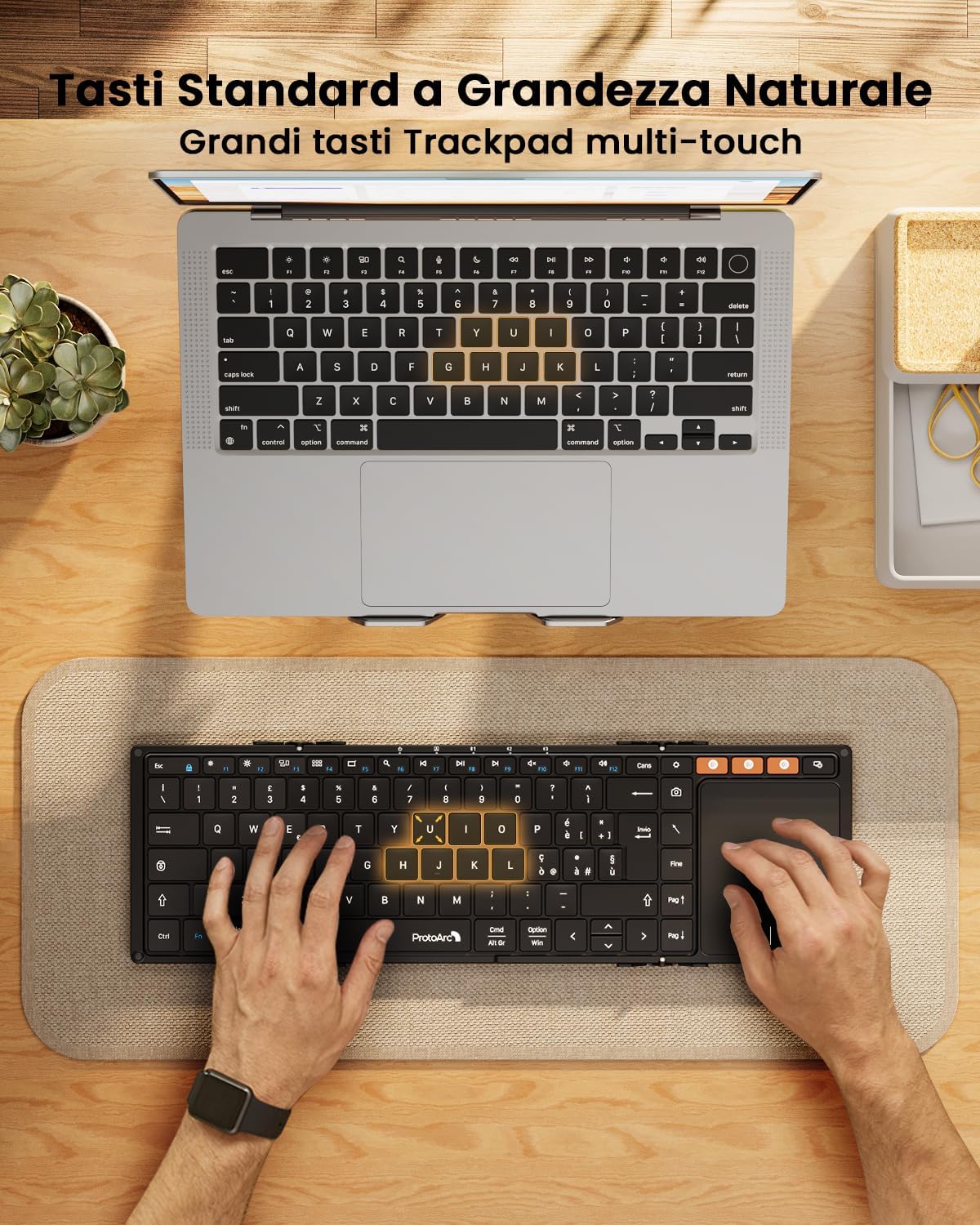Tastiera Pieghevole XK01 TP con Touchpad (Layout IT)