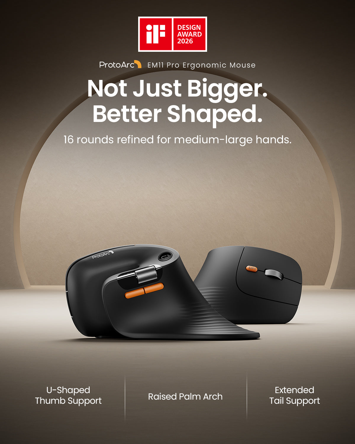 EM11 Pro Ergonomic Vertical Mouse