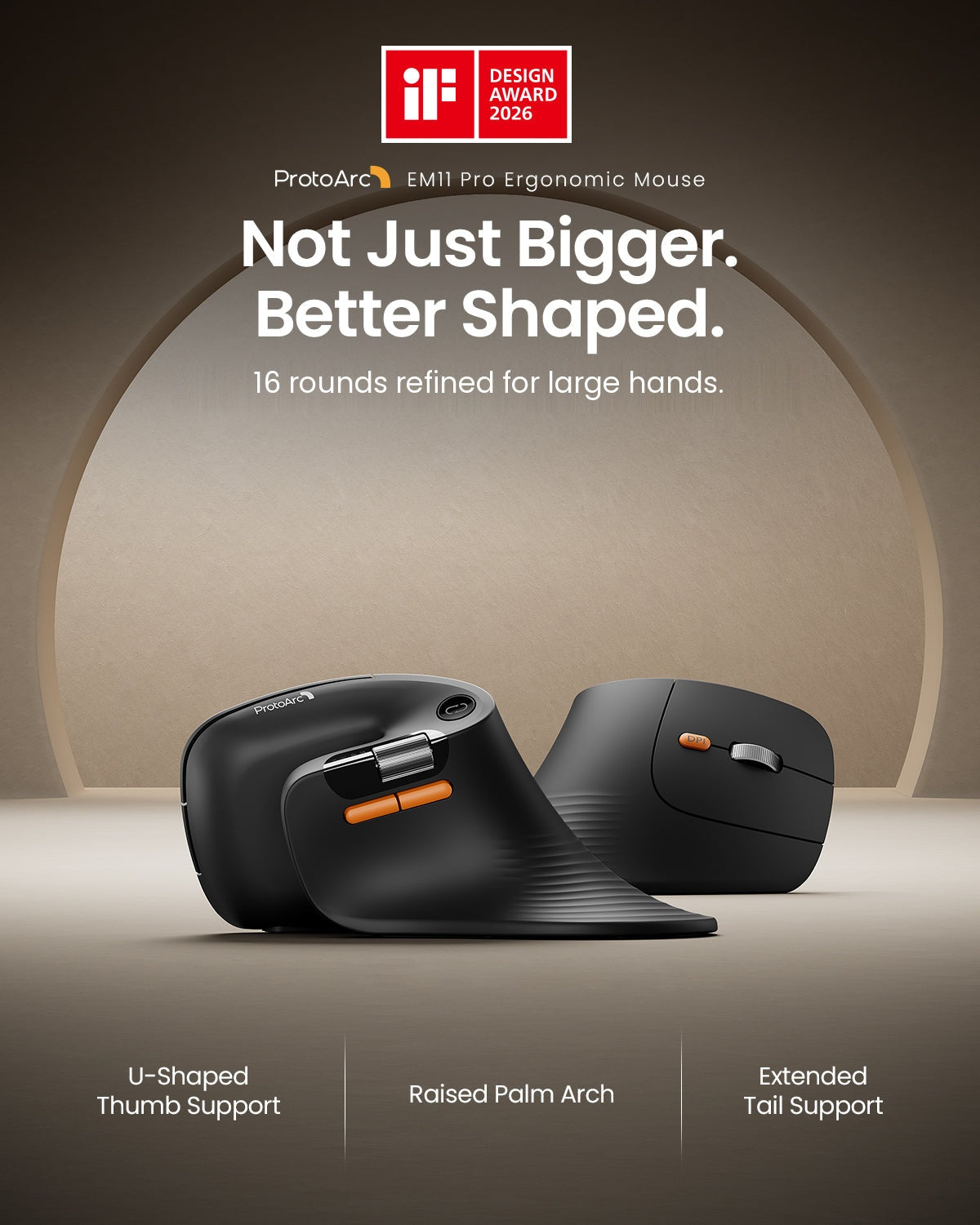 EM11 Pro Ergonomic Vertical Mouse