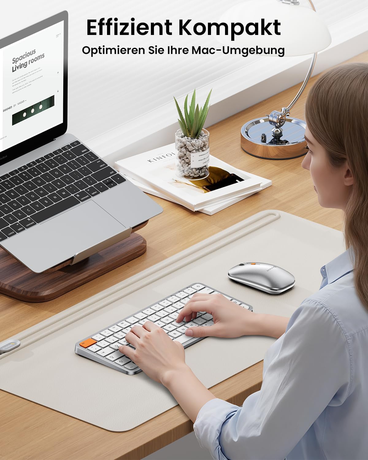 KM90-A Backlit Bluetooth Keyboard and Mouse for Mac