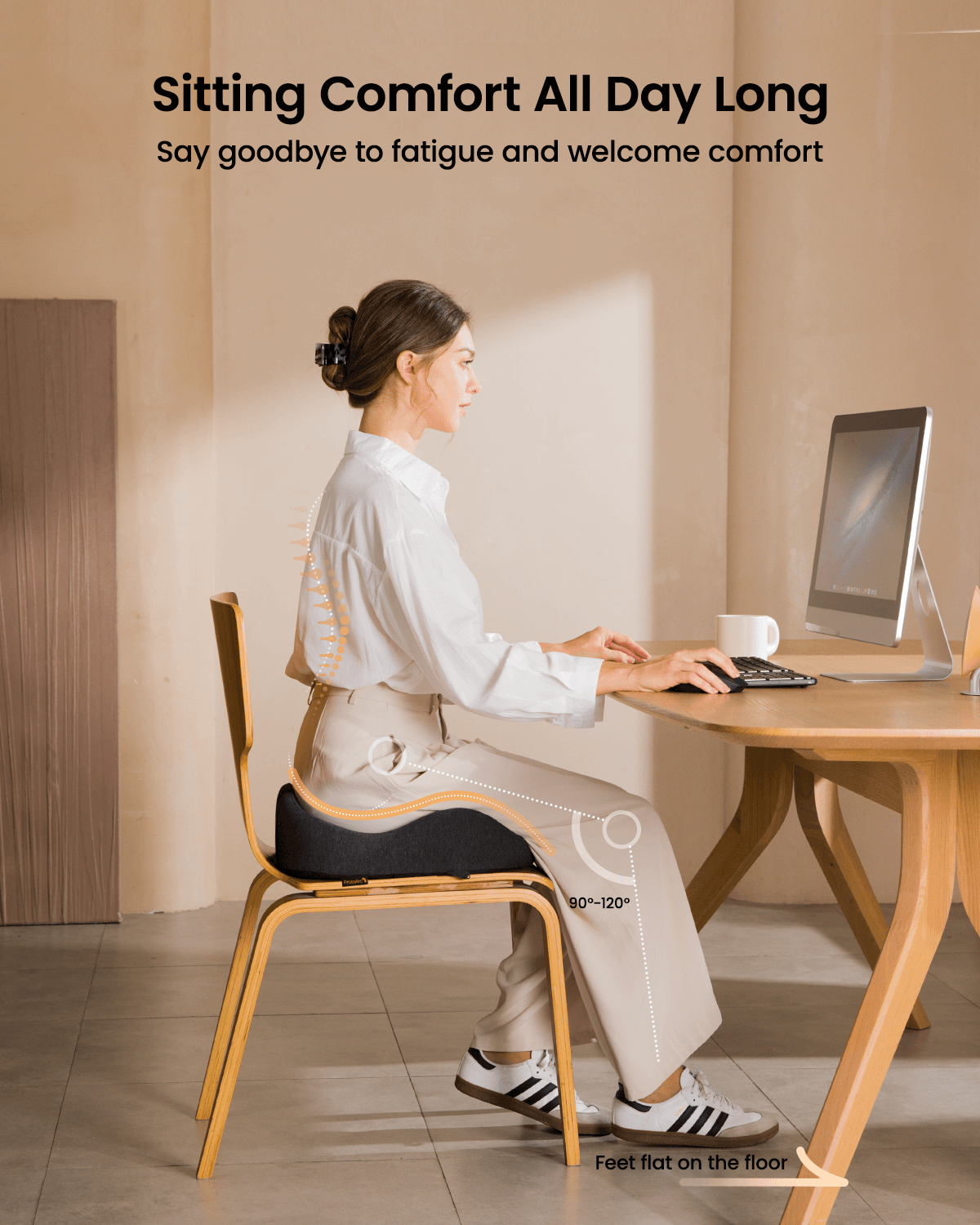 SC Butterfly Ergonomic Seat Cushion for posture support and all-day comfort.