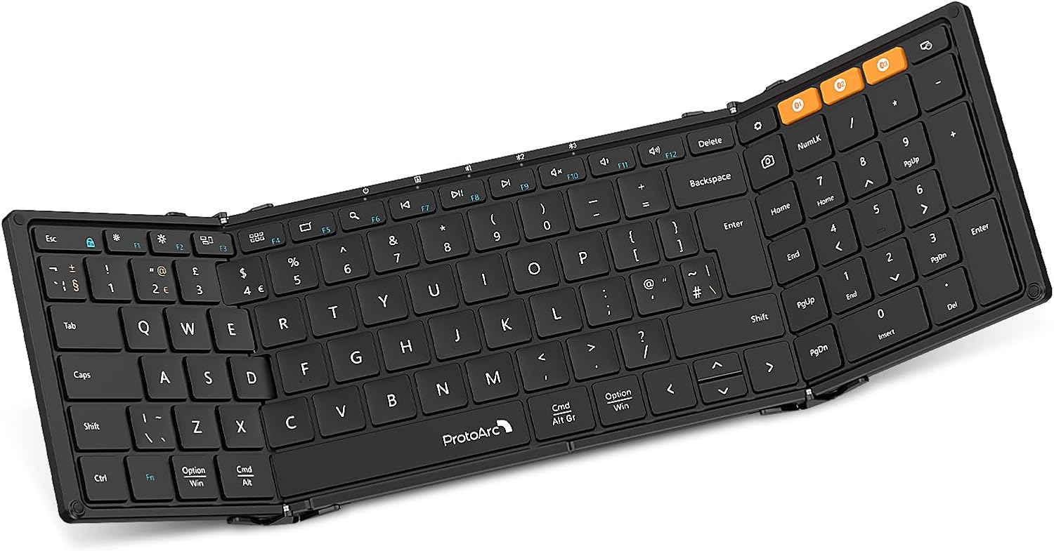 XK01 Tri-Fold Bluetooth Keyboard UK Layout – ProtoArc