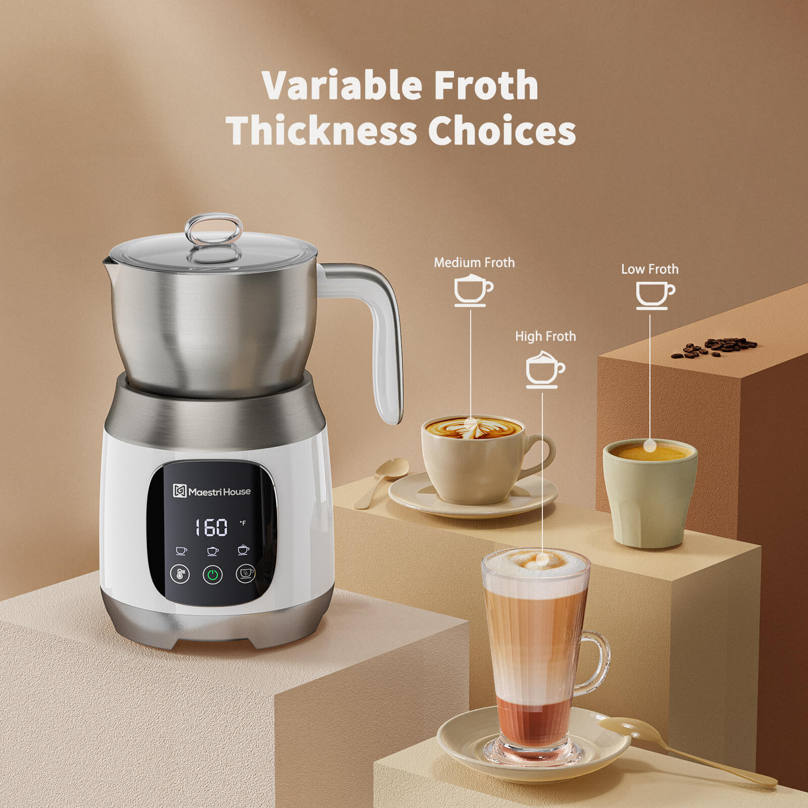 Automatic Milk Frother with Double Mesh - HLC-011 - IdeaStage Promotional  Products