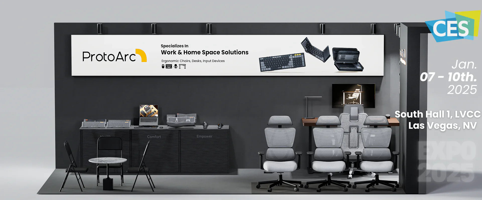 ProtoArc at CES 2025: Portable, Ergonomic, and Smart Workstation Solutions for Modern Professionals