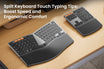Split keyboard touch typing tips to improve typing speed and ergonomic comfort at a desk setup