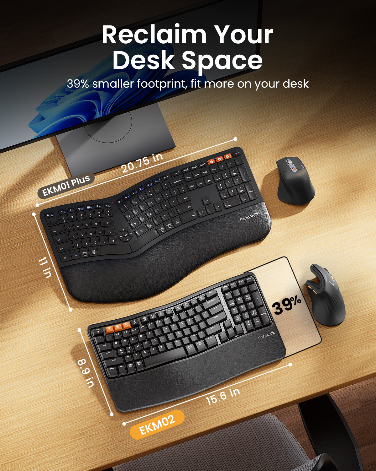 EKM02 Ergonomic Keyboard & Mouse Combo