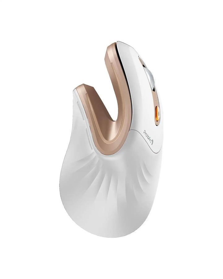 Ratón Vertical ProtoArc EM11 NL Blanco Dorado