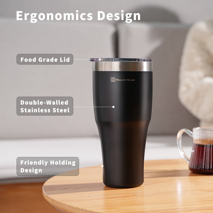 2-in-1 Lid Coffee Tumbler Cup