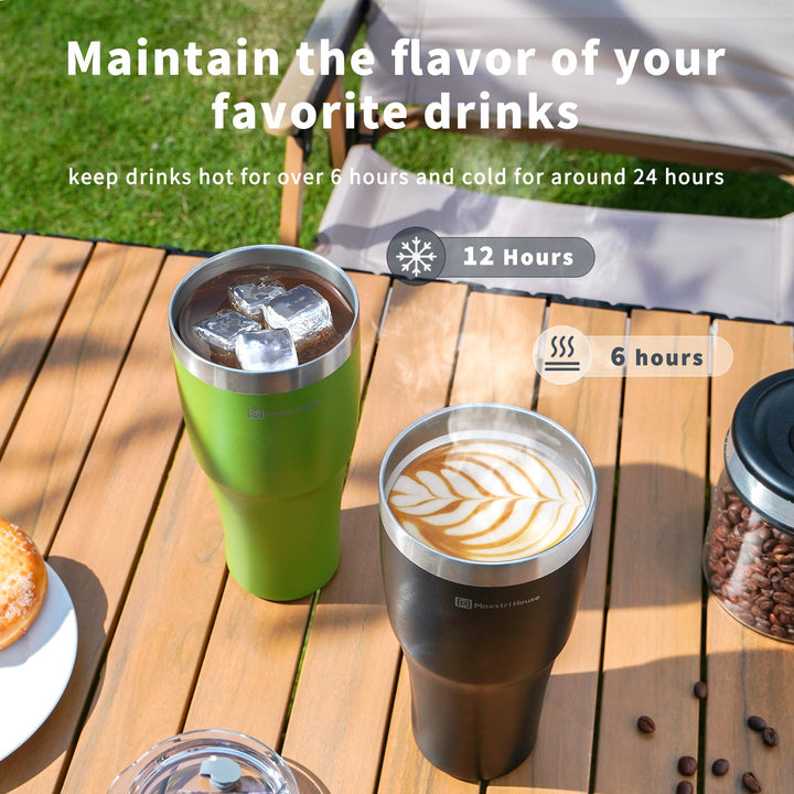 2-in-1 Lid Coffee Tumbler Cup