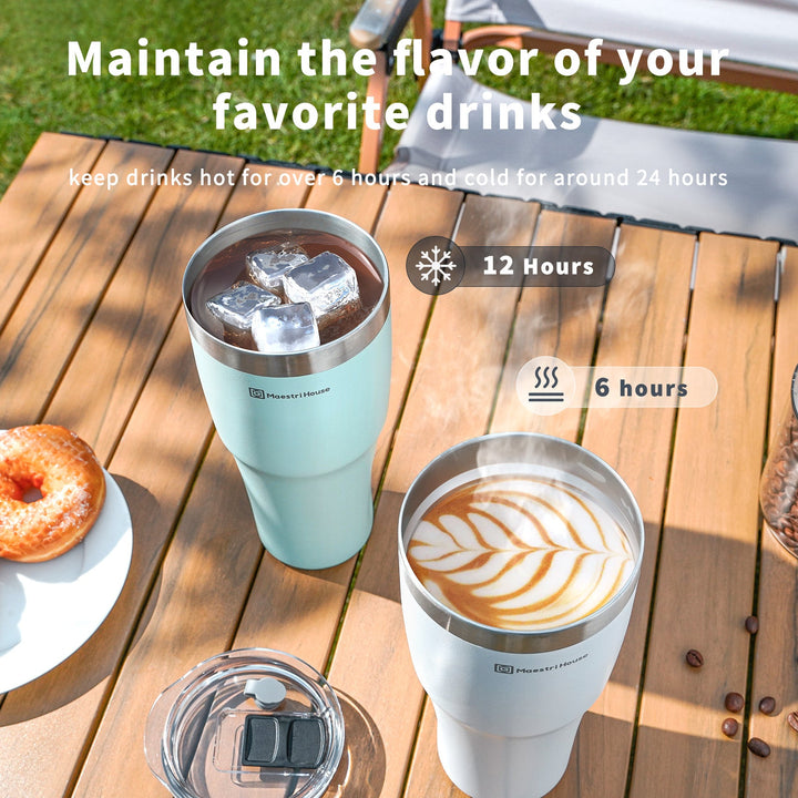 2-in-1 Lid Coffee Tumbler Cup