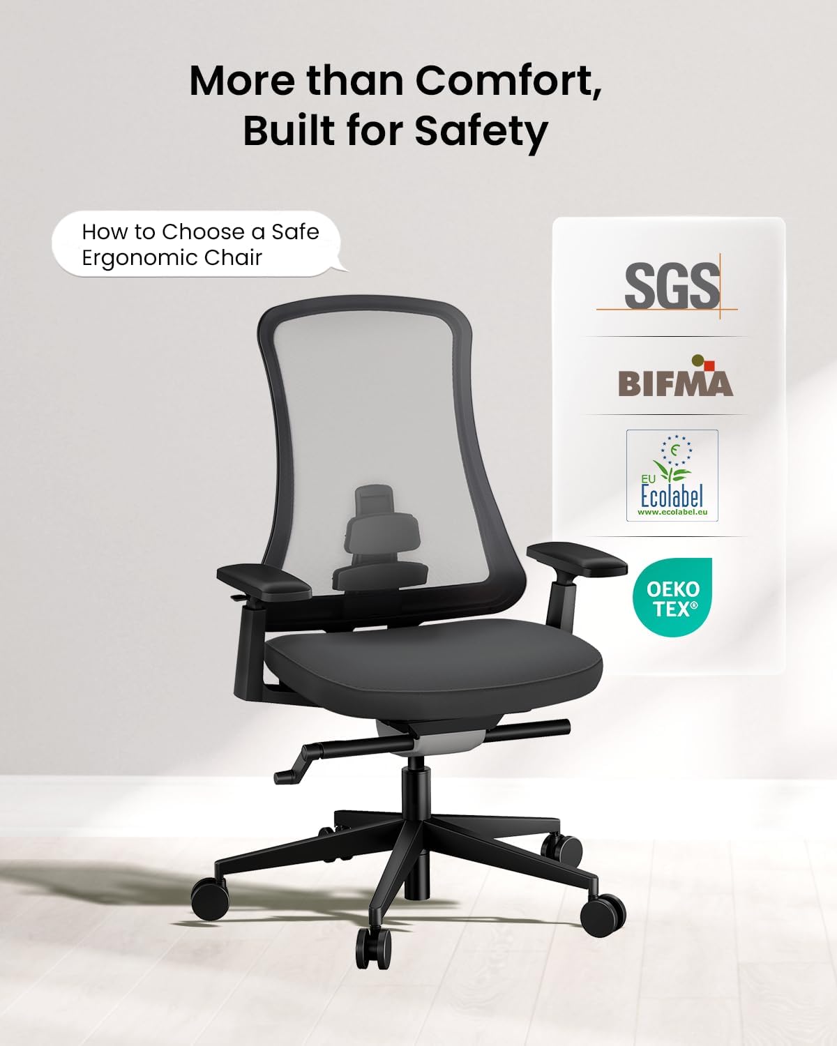 ProtoArc Ergonomic Office Chair – Flexer Airflow Mesh Computer Chair - Thumbnail 4