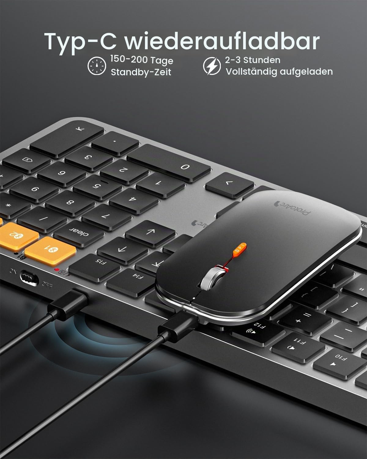 KM100-A beleuchtetes Slim Keyboard & Maus Combo für Mac (DE Layout)