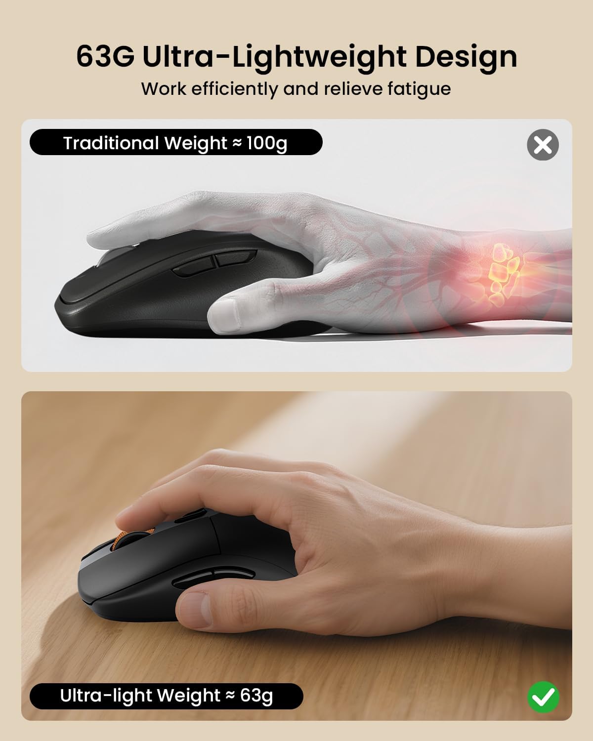 ProtoArc KM310 Wireless Mechanical Keyboard and Mouse, 2.4G+Dual Bluetooth | Low Profile Red Switches, UK QWERTY, USB-C Rechargeable, 3-Device Switching, for Windows/Mac/Android, Space Gray