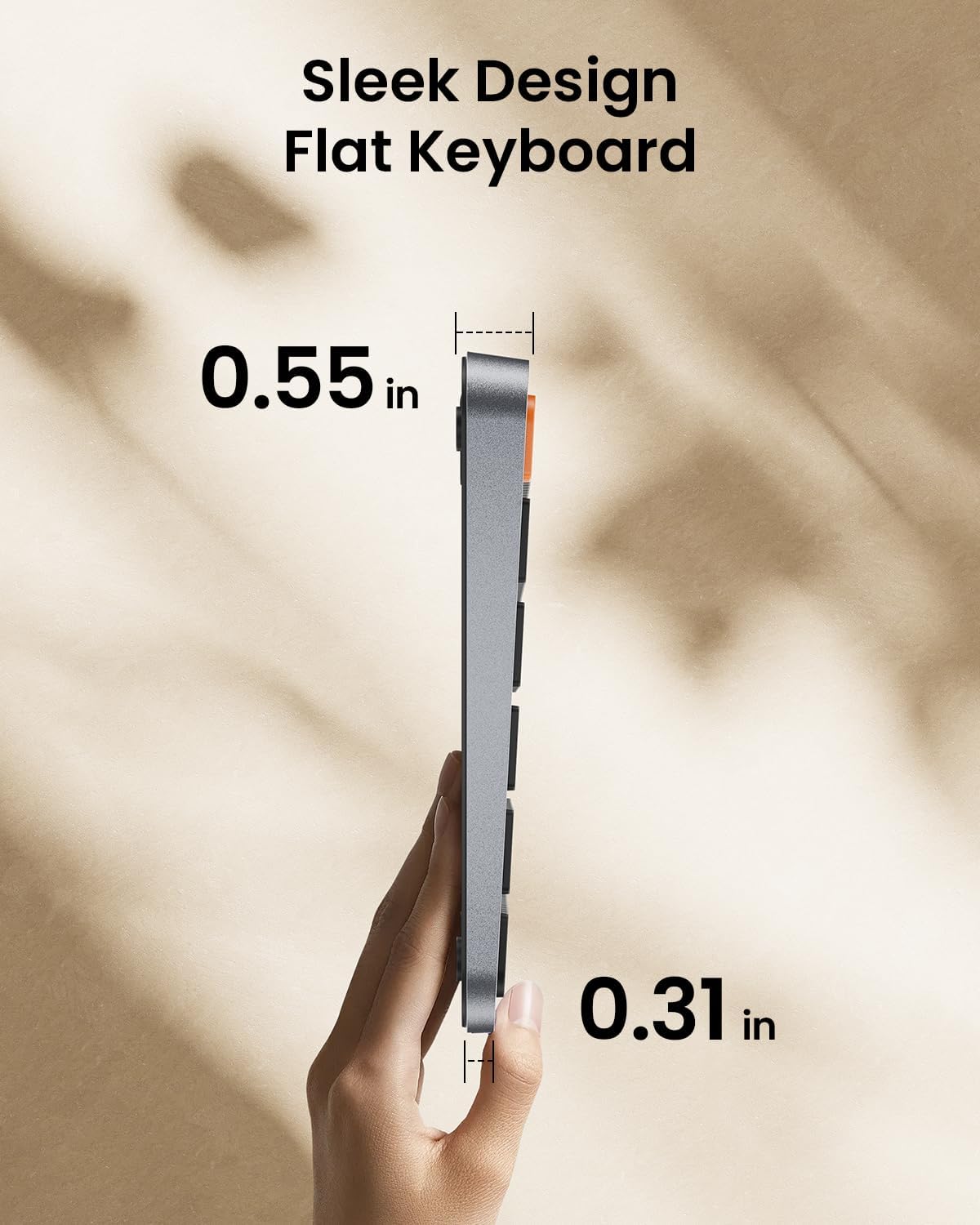ProtoArc Backlit Compact Wireless Keyboard for Mac, K90-A Bluetooth Keyboard, Multi-Device, Low Profile, Fluid Quiet Typing, Rechargeable, Compatible with MacBook Pro/Air, iPad - UK Layout