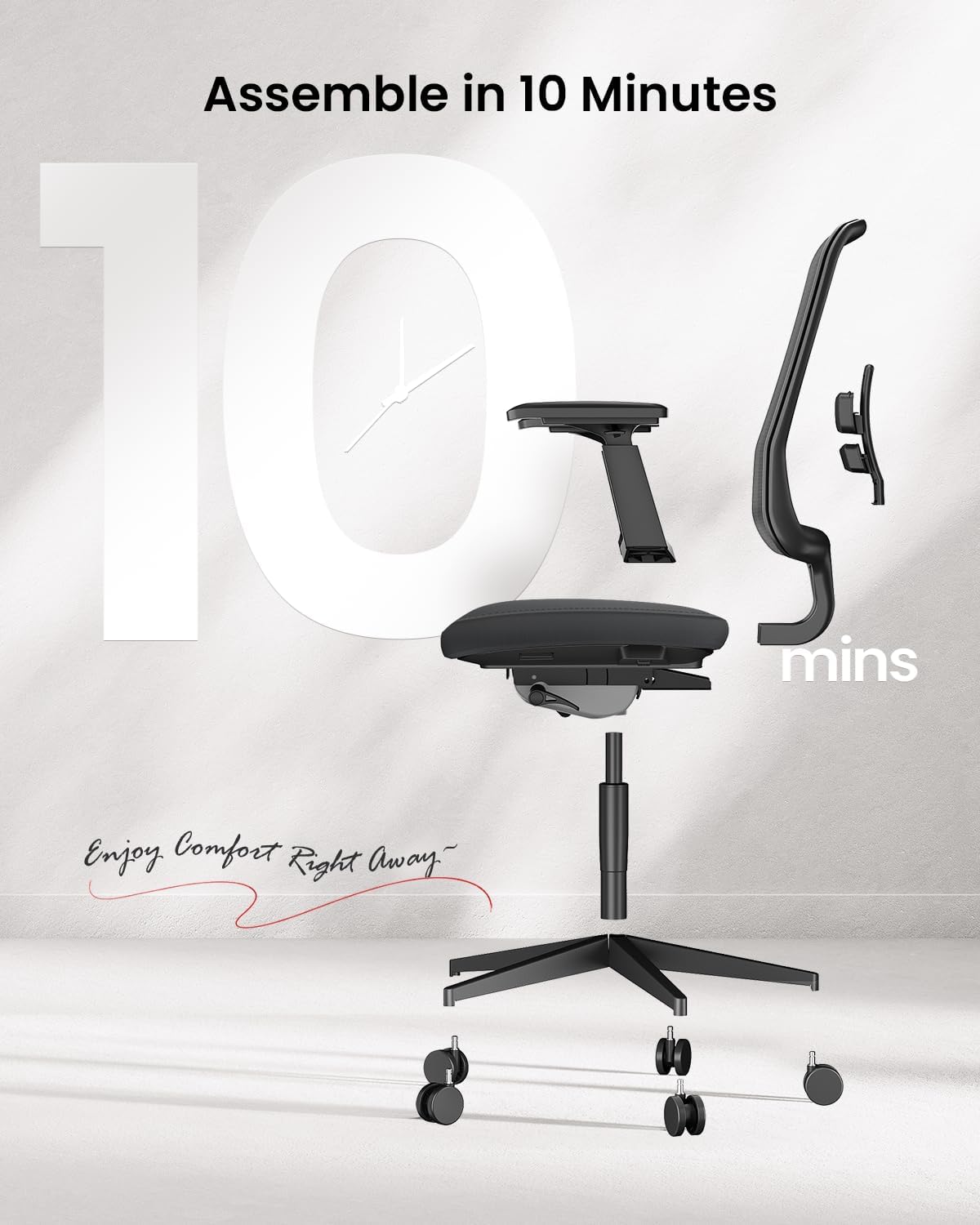 ProtoArc Ergonomic Office Chair – Flexer Airflow Mesh Computer Chair - Thumbnail 5