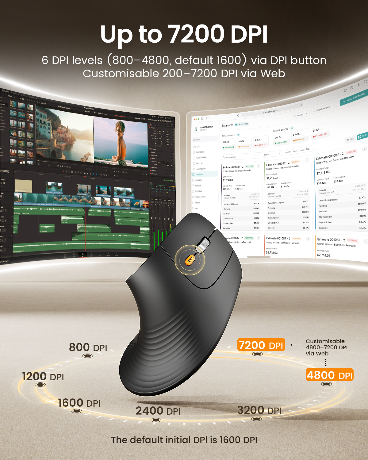 EM11 Pro Ergonomic Vertical Mouse