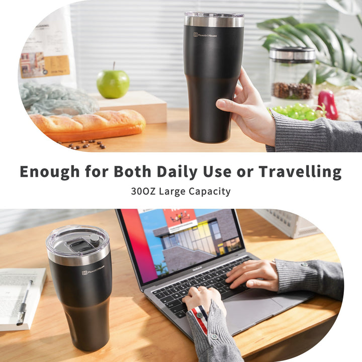2-in-1 Lid Coffee Tumbler Cup
