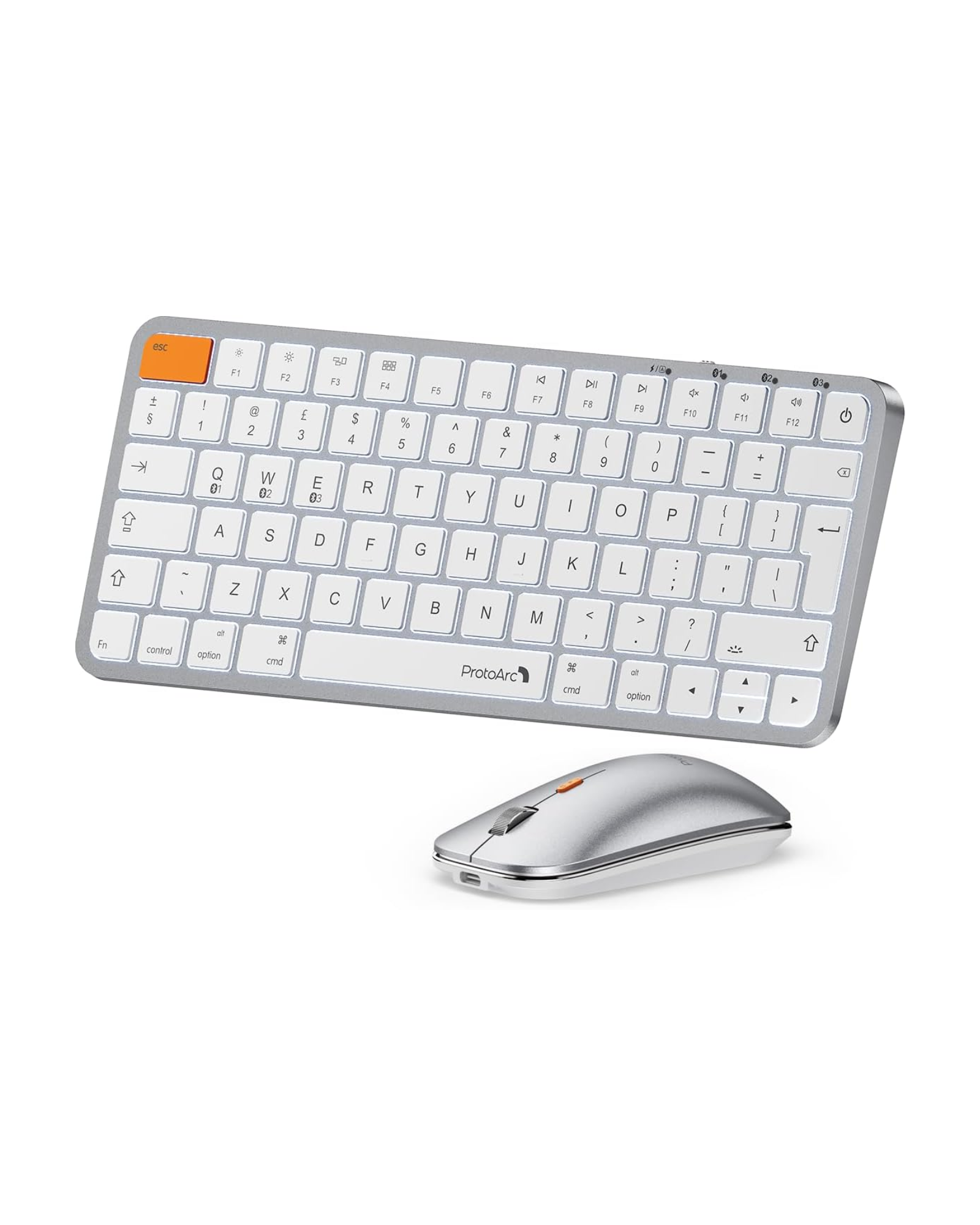 KM90-A Backlit Bluetooth Keyboard and Mouse for Mac (UK Layout)
