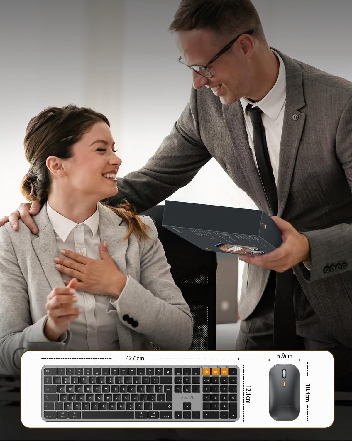 KM100-A beleuchtetes Slim Keyboard & Maus Combo für Mac (DE Layout)