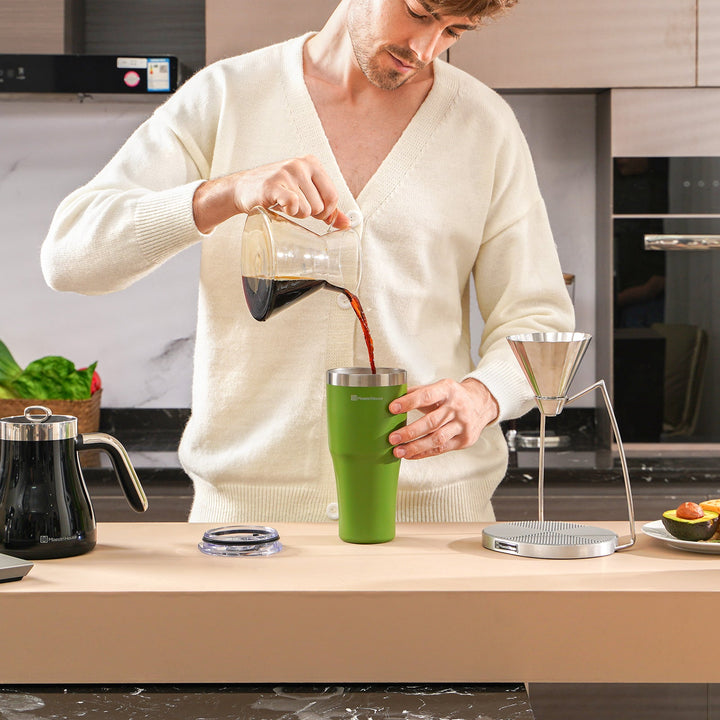 2-in-1 Lid Coffee Tumbler Cup