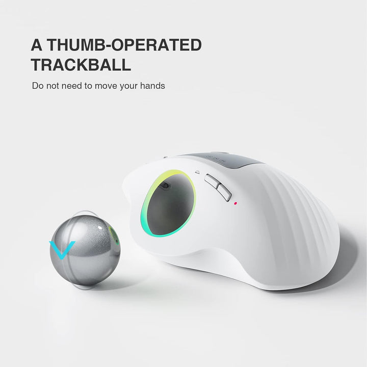 EM01 Advanced Wireless RGB Trackball Mouse