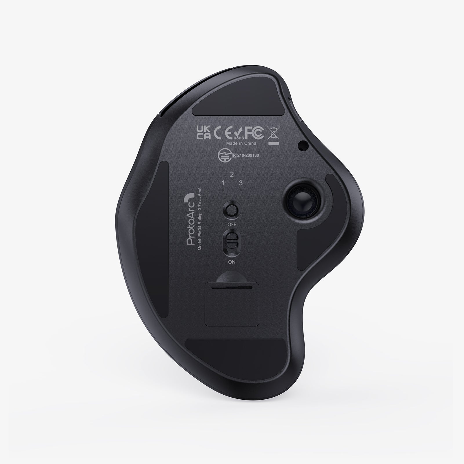 ProtoArc® EM04 Ergonomic Wireless Bluetooth Trackball Mouse