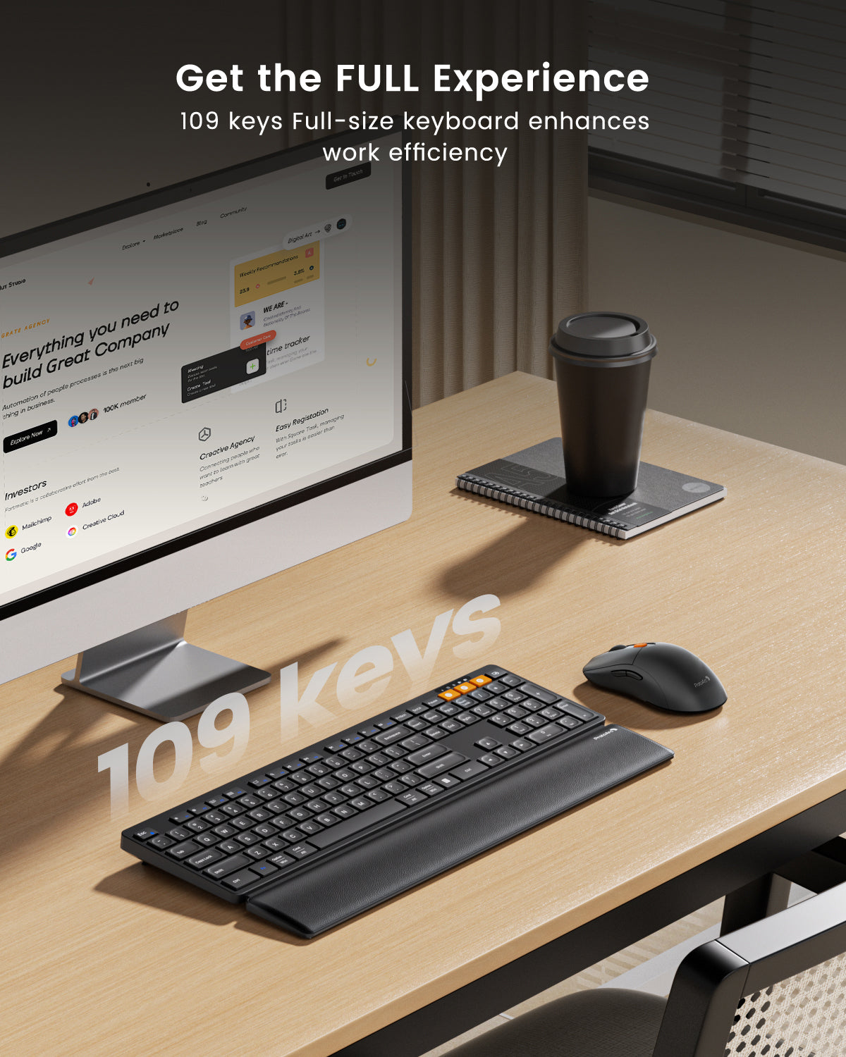 KM60 Wireless Keyboard & Mouse Combo (UK Layout)