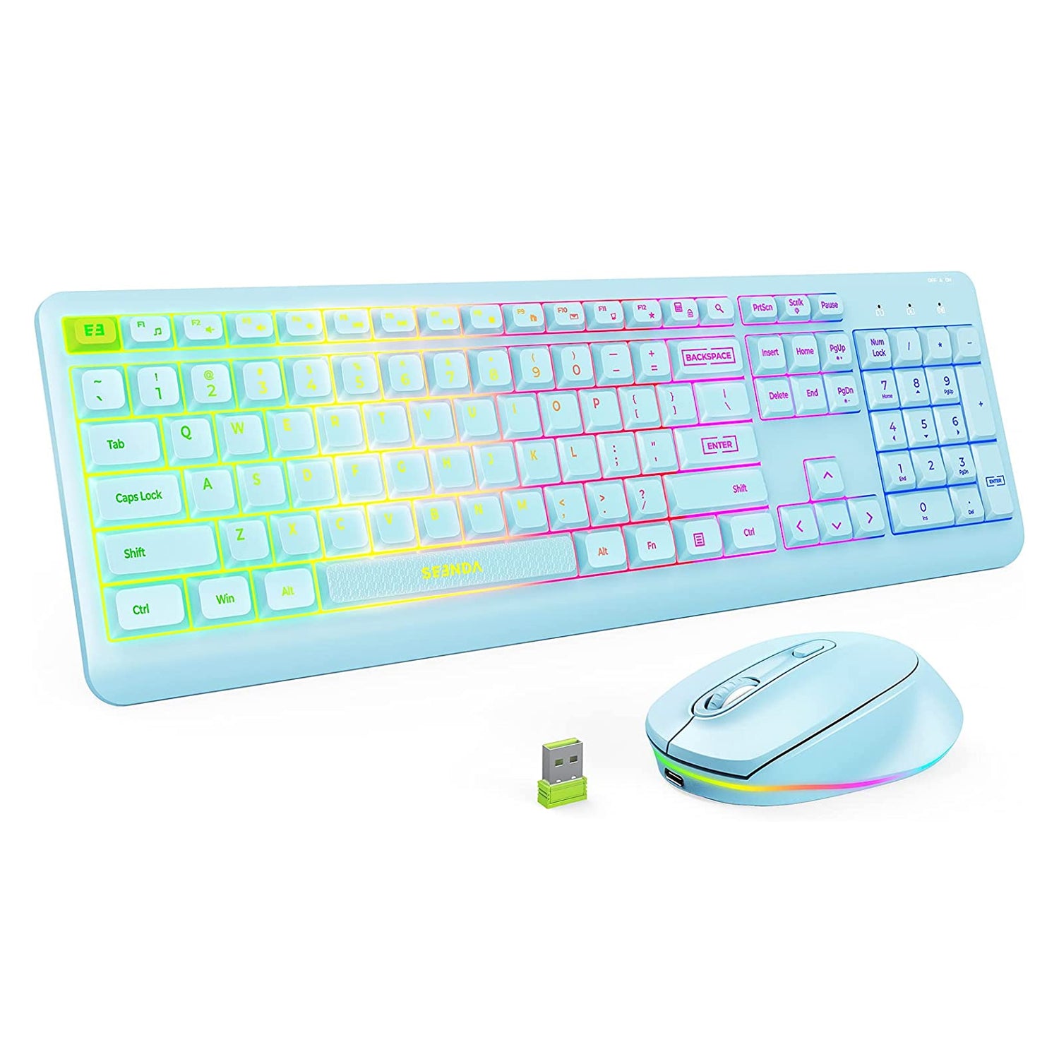 Seenda Wireless Backlit Keyboard Mouse Combo ProtoArc