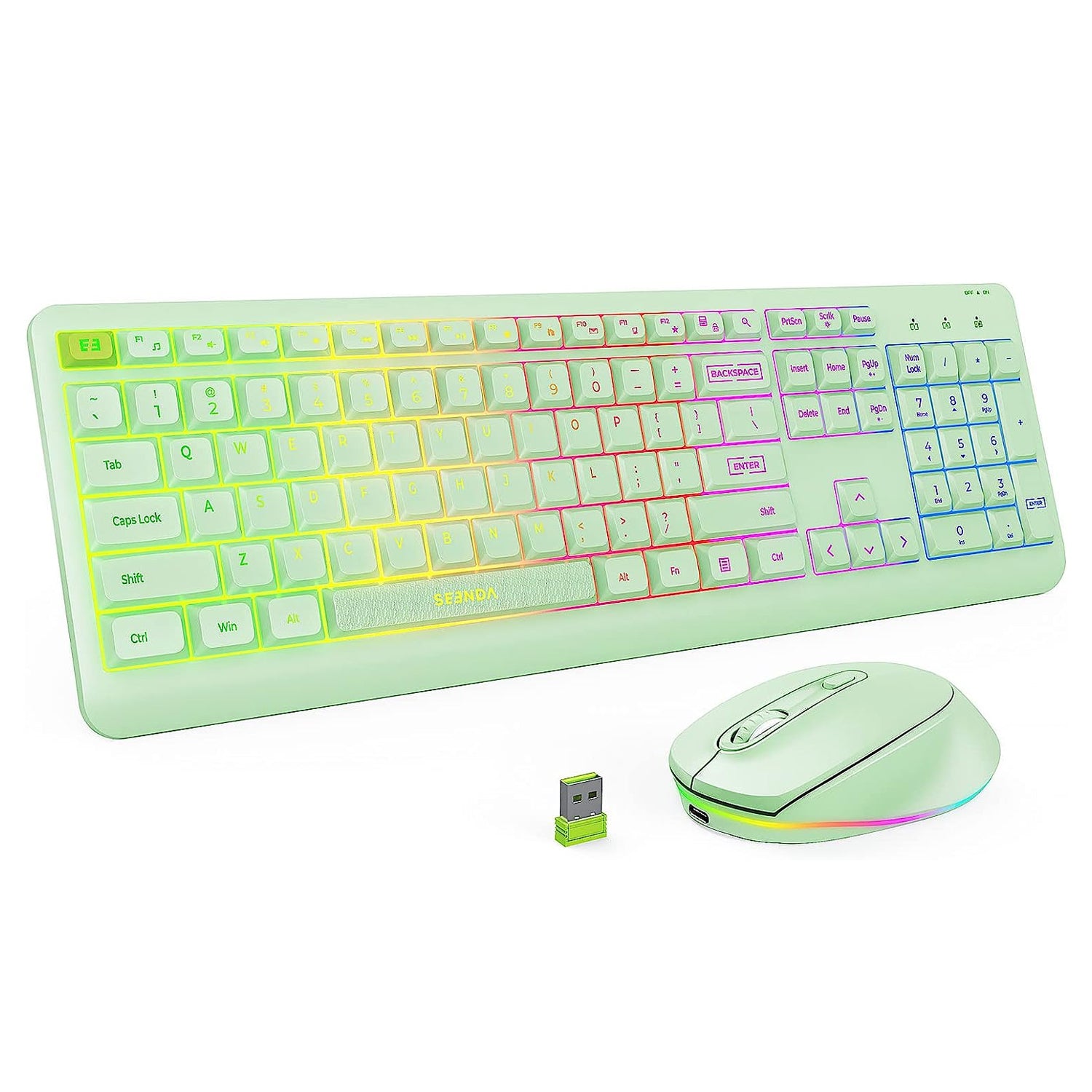 Seenda Wireless Backlit Keyboard Mouse Combo ProtoArc