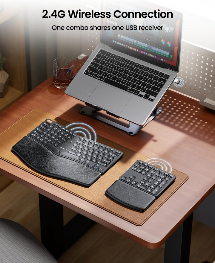 EK04 | Split Ergonomic Keyboard with Numeric Pad – ProtoArc