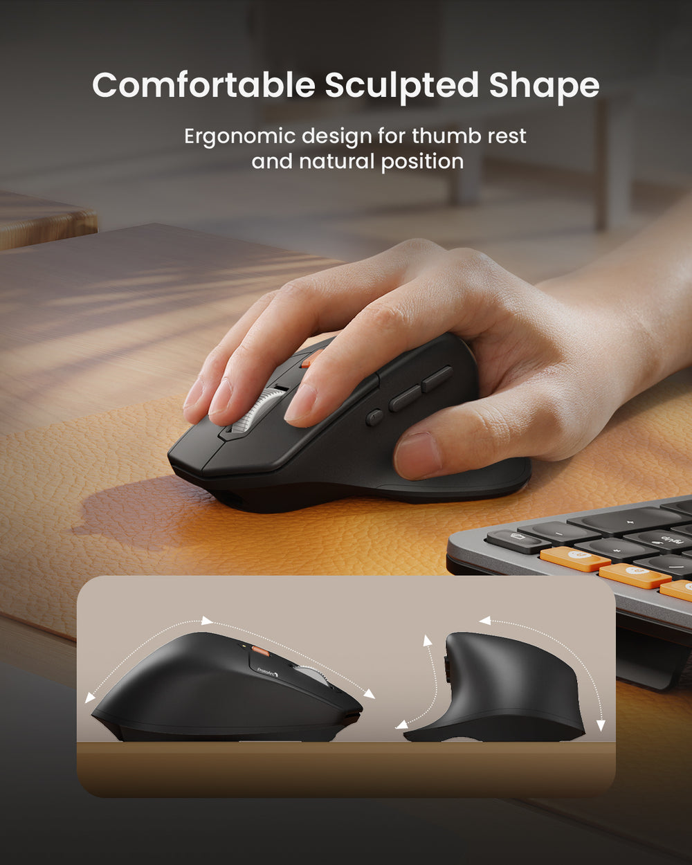 Split Models Computer Mouse EKM01 Plus - Full-Size Ergonomic Split Keyboard & Mouse Combo - ProtoArc