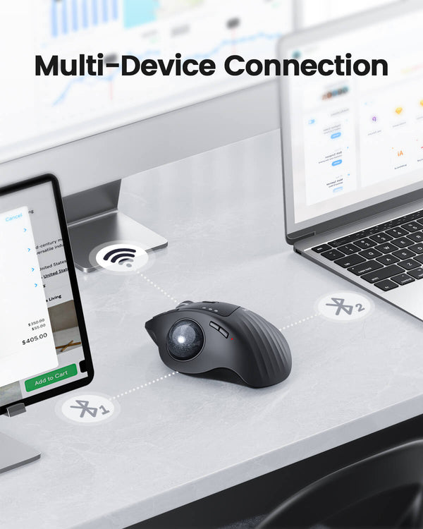 EM01 NL - Ergonomic Trackball Mouse - ProtoArc