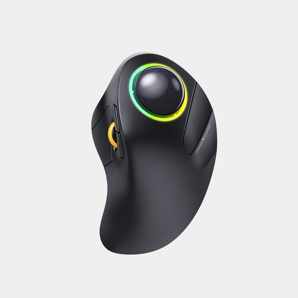 EM03 Ergonomic Wireless Bluetooth RGB Trackball Mouse (UK Version)