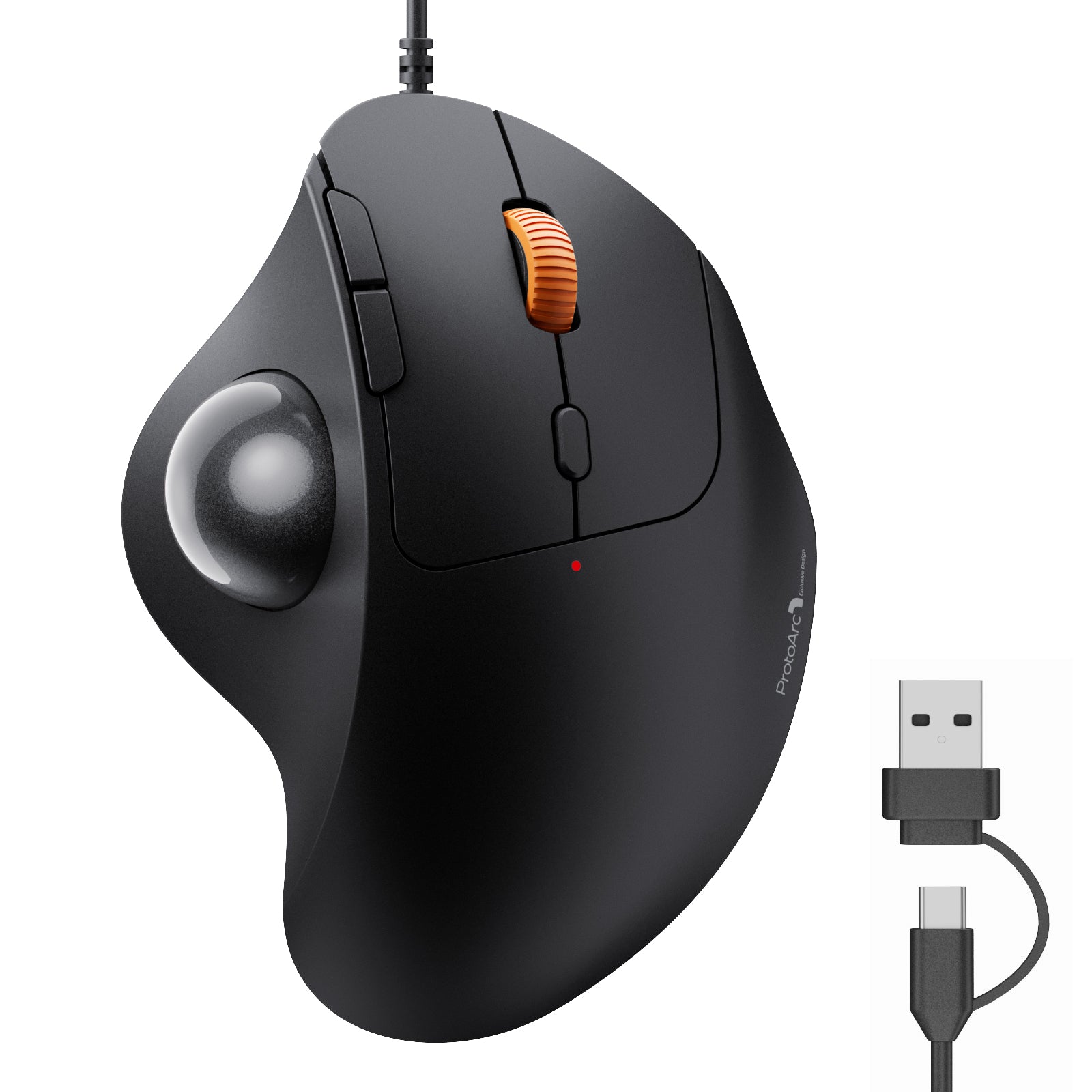 EM04 Wired Ergonomic Trackball Mouse