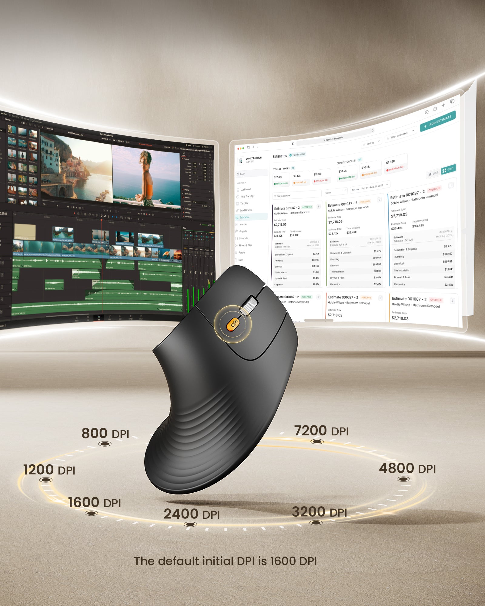 Mouse Ergonomico EM11 PRO a Scorrimento Veloce (Copia)