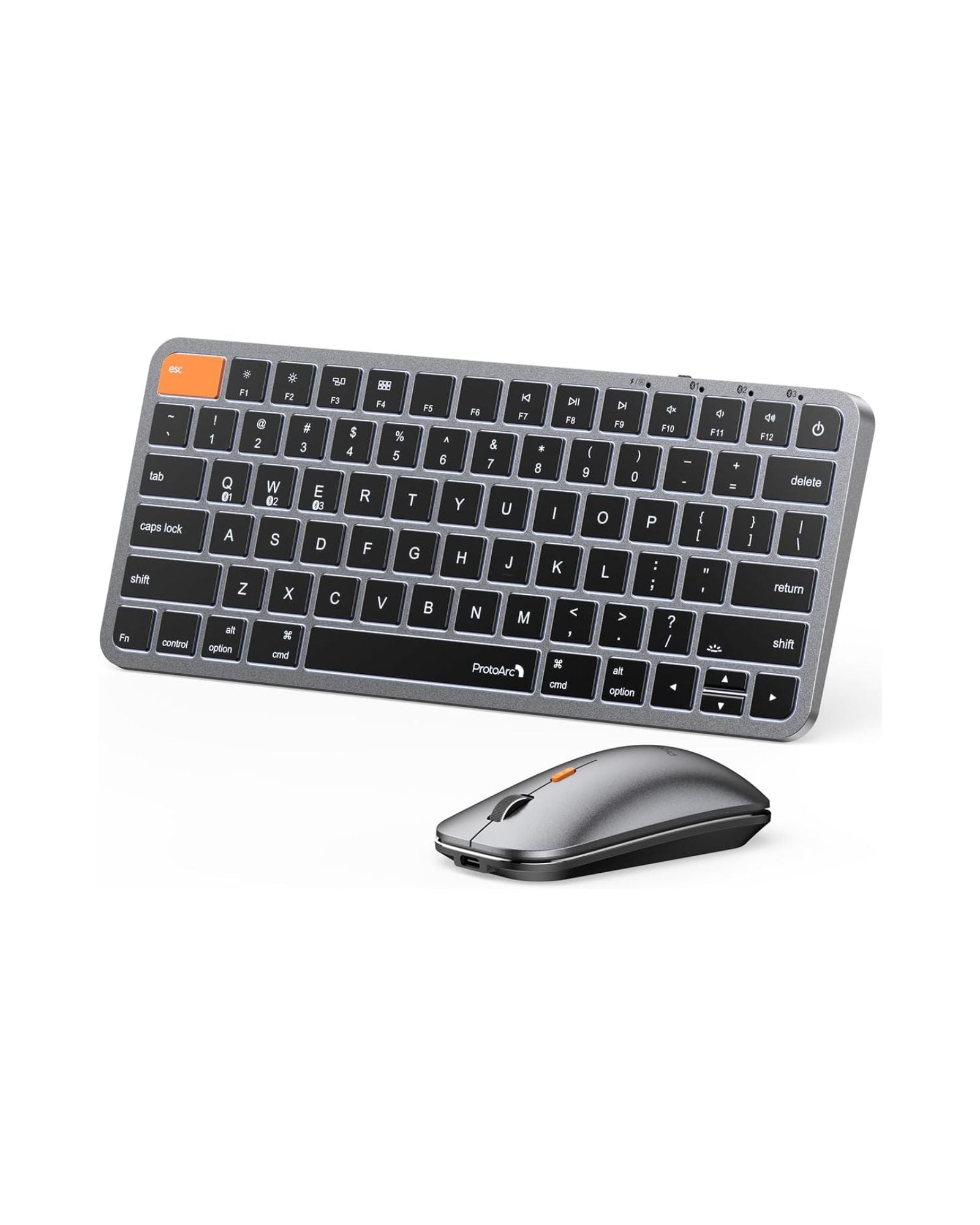 KM90-A Backlit Bluetooth Keyboard and Mouse for Mac
