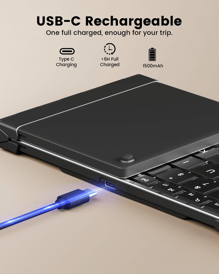XK01 Plus - Backlit Portable Tri-Fold Keyboard - ProtoArc